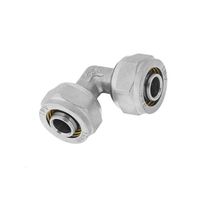 KOLANO 90 PEX/PEX 16*16*2 WKŁADKA ALUMINIOWA SILVER - H/PA-34-002N
