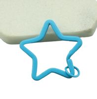 1 2429 Kółka do Breloczków Kluczy Niebieskie Gwiazdki DIY Stars 2 szt