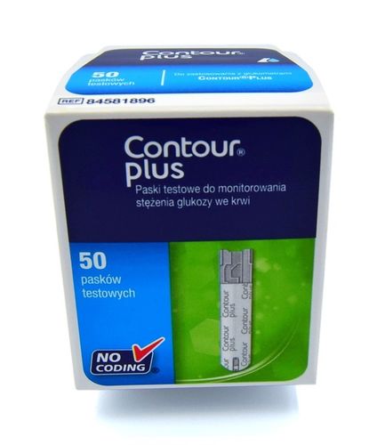 Paski do pomiaru glukozy Contour Plus 50 sztuk na Arena.pl