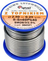 Cynel Spoiwo Lutownicze Topnikiem Cyna 2,5 mm 250g
