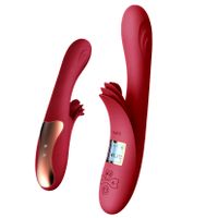 Wibrator Podgrzewany Punktu G, Masażer Łechtaczki Bordowy