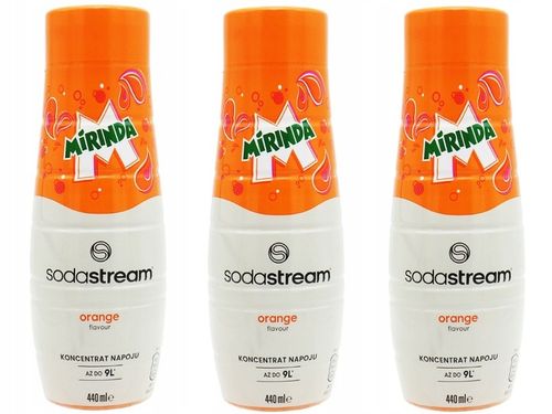3x SYROP KONCENTRAT MIRINDA DO SATURATORA SODASTREAM 9L NAPOJU z 440ml na Arena.pl