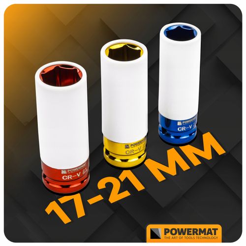 ZESTAW NASADEK UDAROWYCH DO FELG ALUMINIOWYCH 17/19/21 MM KOLOROWE 3 SZT na Arena.pl