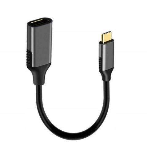 Kabel USB-C DisplayPort 1.2 Żeński Adapter 4K 60HZ Full HD Przewód MHL 1m na Arena.pl