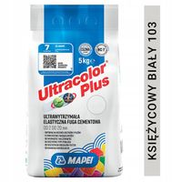 Fuga Cementowa Mapei Ultracolor Plus 5kg - 103 Księżycowy Biały