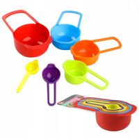 KOMPLET MIARKI PLASTIKOWE KUCHENNE DO ODMIERZANIA PROPORCJI ZESTAW 6W1