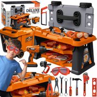 ZESTAW MAJSTERKOWICZA NARZĘDZIA WARSZTAT SKRZYNKA WIERTARKA NA BATERIE 3L+