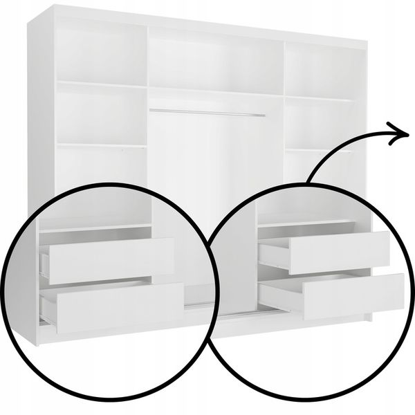 Szafa przesuwna Norvio III 250 cm zdjęcie 6