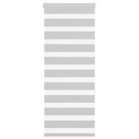 Roleta zebra, jasnoszara, szerokość tkaniny 55,9 cm, poliester