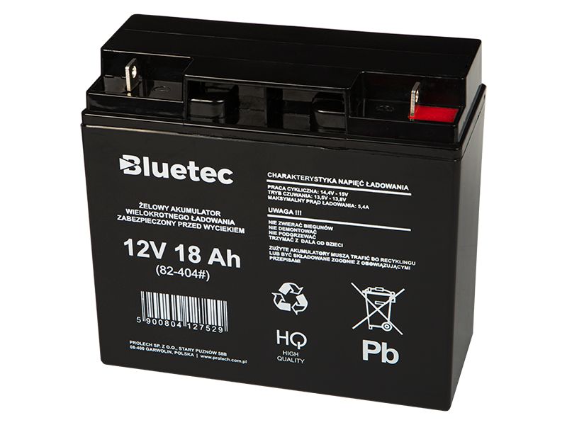 Akumulator żelowy 12V 18Ah BLUETEC zdjęcie 1