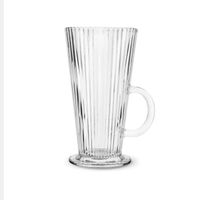 SZKLANKA WYSOKA Z UCHEM PRĄŻKOWANA DO KAWY LATTE TADAR ANASTAZJA 300 ML