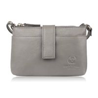 torebka damska skórzana na ramię mała miejska szara paolo peruzzi