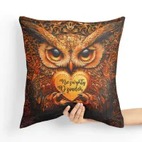 Poduszka dla Dziadka - Sowa Niezwykły Dziadek Tył poduszki: - Szary