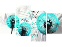 140CM 70 OBRAZ DMUCHAWCE TURKUSIE ŚCIENNY