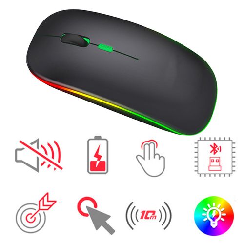 MYSZKA BEZPRZEWODOWA NA BLUETOOTH USB MYSZ KOMPUTEROWA DO LAPTOPA RGB na Arena.pl