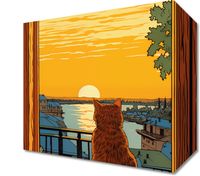 Obraz 20x20cm Zachód przez Kocie Oczy