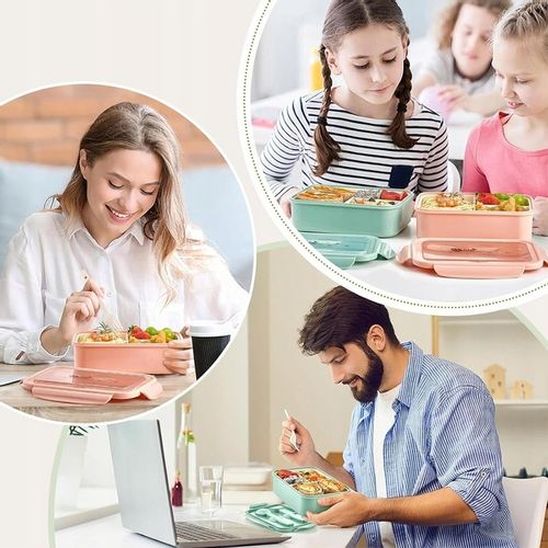 ŚNIADANIÓWKA LUNCHBOX POJEMNIK BOX BENTO 1400ML DZIECKA PUDEŁKO DO SZKOŁY na Arena.pl