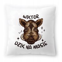 Poduszka Dla Wiktora Na Urodziny Ze Zdjęciem Na Prezent Biała 40X40 Cm