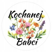naklejki kochanej babci średnica 55 mm  12szt.