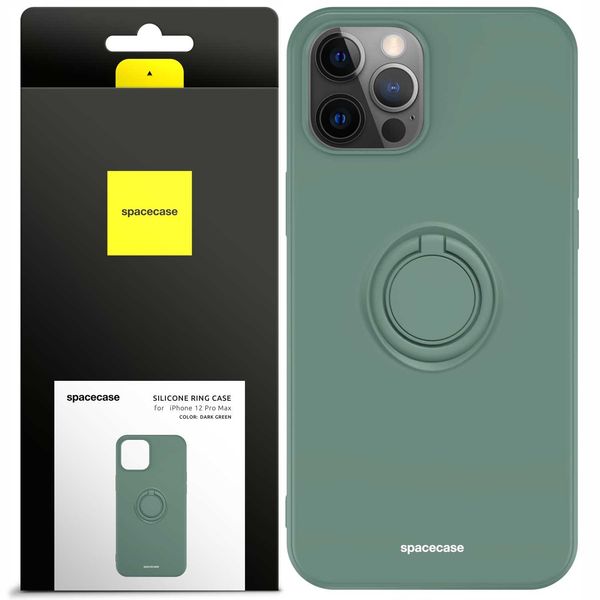 Spacecase Silicone Ring Iphone 12 Pro Max Dark Green zdjęcie 1