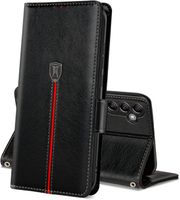 Etui skórzane do Samsung Galaxy S23 FE pokrowiec portfel czarne