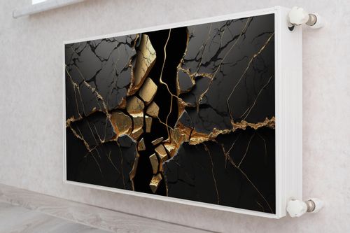 Osłona Magnetyczna Grzejnika Czarny MARMUR Abstrakcja 3D 100cm x 60cm na Arena.pl