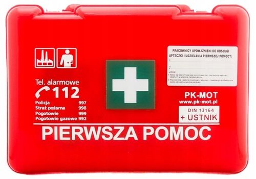 APTECZKA PIERWSZEJ POMOCY DO FIRMY BIURA ZAKŁADOWA ZESTAW + WIESZAK ŚCIENNY na Arena.pl