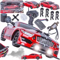 DUŻY Samochód Zdalnie Sterowany Auto RC Do Driftu Led Dym 4x4 MUSTANG DRIFT