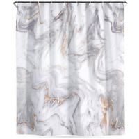 Zasłona prysznicowa haczyki wodoodporna marmur 180x180 cm