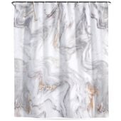 Zasłona prysznicowa haczyki wodoodporna marmur 180x180 cm