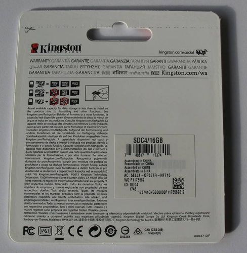 KINGSTON ORYGINALNA KARTA 16GB MICRO SDHC CLASS 4 na Arena.pl