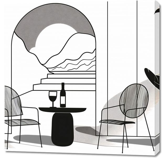 Obraz 90x90cm Relaks w Monochromie zdjęcie 1