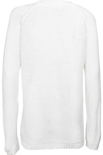 Biały Asymetryczny Sweter - 40 / L na Arena.pl