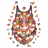 PUZZLE DREWNIANE DLA DOROSŁYCH KOLORY KOT M