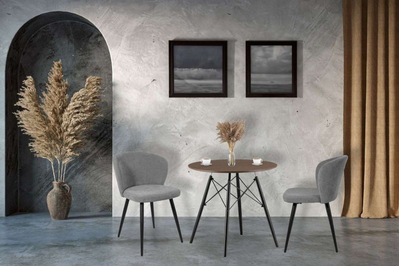 Krzesło Krosby Sztruks grafitowe zdjęcie 2