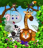 FOTOTAPETA dla dziecka DŻUNGLA ZWIERZĄTKA ZEBRA