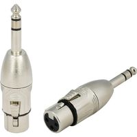 Roxtone wtyk RA3XFJM, Wtyk Jack 6.3mm Stereo, 3 pinowe gniazdo XLR żeńskie