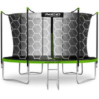 Trampolina ogrodowa 12ft/374cm z siatką wewnętrzną i drabinką Neo-Sport