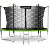 Trampolina ogrodowa 12ft/374cm z siatką wewnętrzną i drabinką Neo-Sport