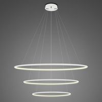 Lampa wisząca Ledowe Okręgi No.3 80cm 3K ściemnialna biała