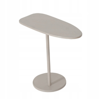 STOLIK POMOCNICZY METALOWY BEŻOWY NOWOCZESNY PLUTO 50X25X51,5 CM