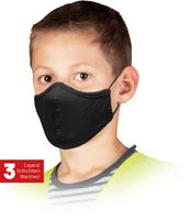 maseczka wielokrotnego użytku dla dzieci / czarna / mas-safer-kids b