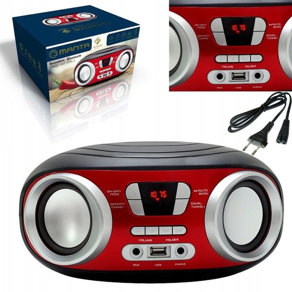 RADIO KUCHENNE BLUETOOTH BOOMBOX MANTA USB AUX FM zdjęcie 1