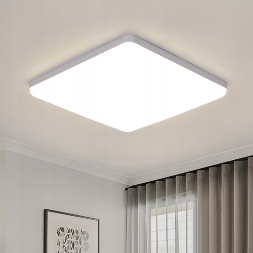 LAMPA ŁAZIENKOWA SUFITOWA LAMPA PLAFON LED BIAŁY NOWOCZESNA 4500K IP40 na Arena.pl