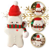 butelka dekoracyjna 350ml kształt pierniczka z szalikiem i czapeczką 17cm