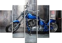 105CM 150CM ZEGAR 5 ELEM CHROMOWANY MOTOCYKL DRUK OBRAZ