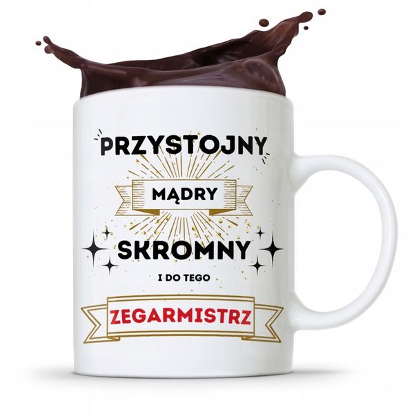 Kubek Prezent Dla Zegarmistrza Przystojny Skromny Z Nadrukiem Ze Zdjęciem zdjęcie 1