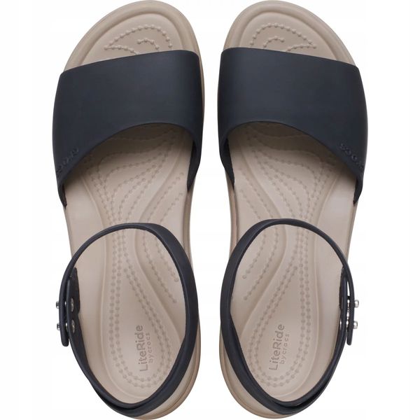 Damskie Sandały Koturn Crocs Brooklyn Ankle Strap 209406 Wedge 37-38 zdjęcie 6
