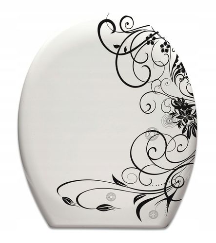 DESKA WC SEDESOWA WOLNOOPADAJĄCA TWARDY DUROPLAST NADRUK GRAFITOWY na Arena.pl