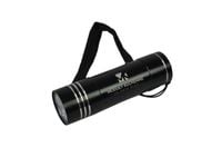 Latarka LED czarna z logo, grawer 50 szt. 8,4 cm x 2,4 cm